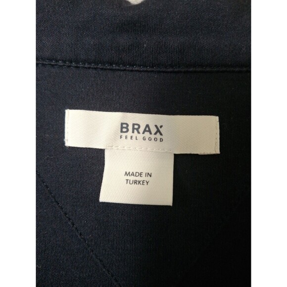 Brax Feel Good Mens Cotton Collared Short Sleeve Pullover Polo Top Navy Size XL - Picture 4 of 7